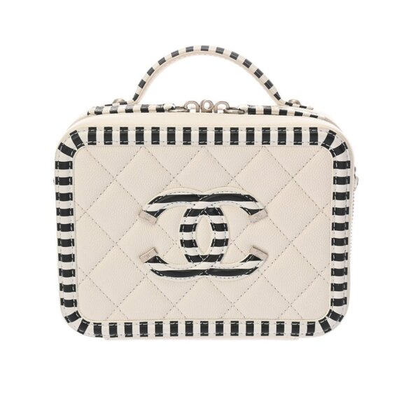 CHANEL CC Filigree 2WAY Chain Shoulder White/Blanc hand bag - Picture 1 of 11